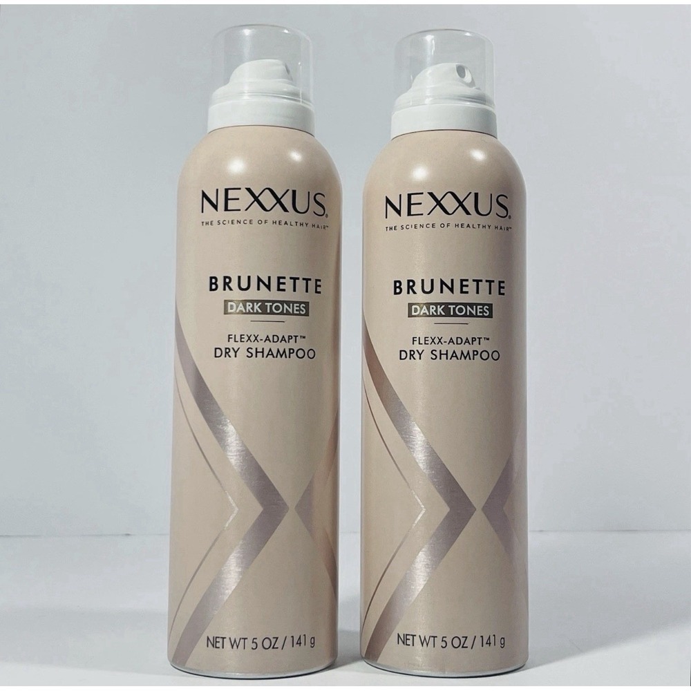 Nexxus Brunette Dark Tones Flexx-Adapt Dry Shampoo 5oz Lot of 2 Tinted Spray